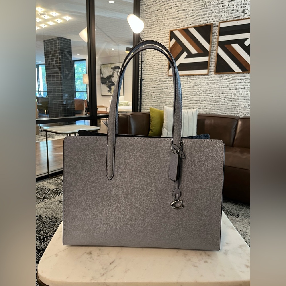 Coach Carter Carryall Bag (Grey Blue Leather)